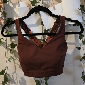 Outdoor Voices Maroon Sport Bra